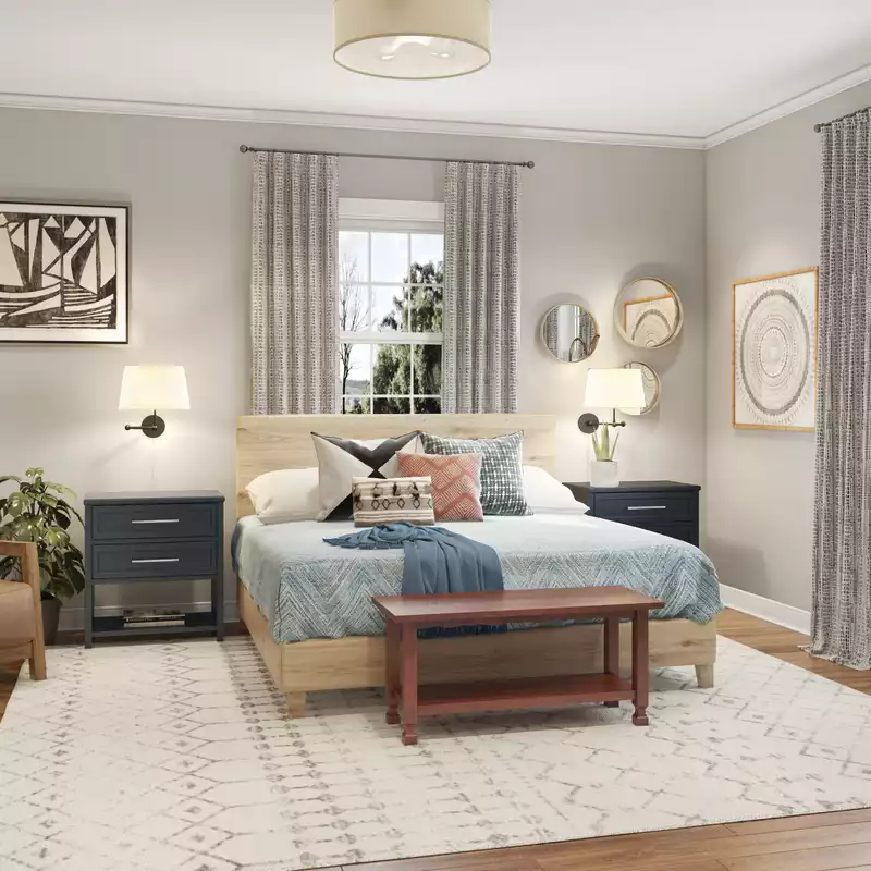 Contemporary, Bohemian, Global Bedroom Design by Havenly Interior Designer Elyse