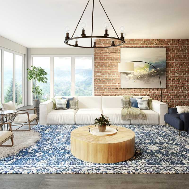 Industrial, Transitional Living Room Design by Havenly Interior Designer Jonica