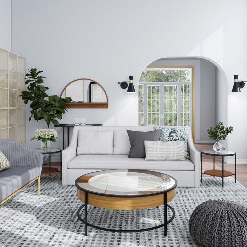 Modern, Scandinavian Living Room Design by Havenly Interior Designer Kelcy