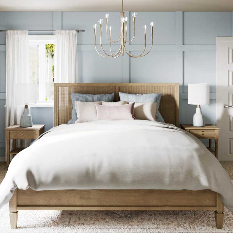 Coastal, Farmhouse Bedroom Design by Havenly Interior Designer Legacy