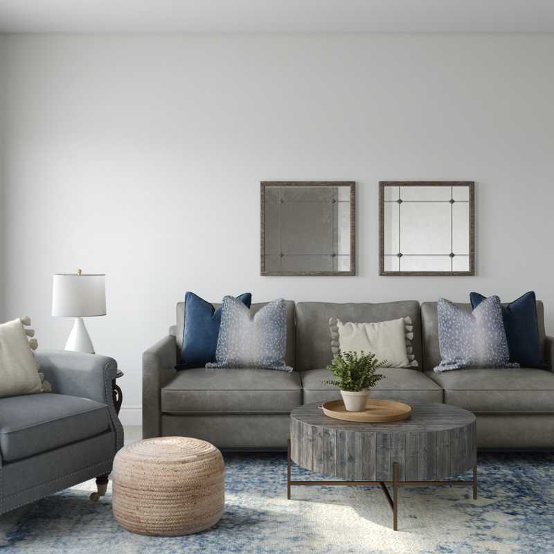 Modern, Classic, Minimal Living Room Design by Havenly Interior Designer Jillian