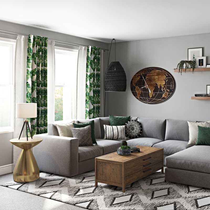 Eclectic, Bohemian Living Room Design by Havenly Interior Designer Carsey