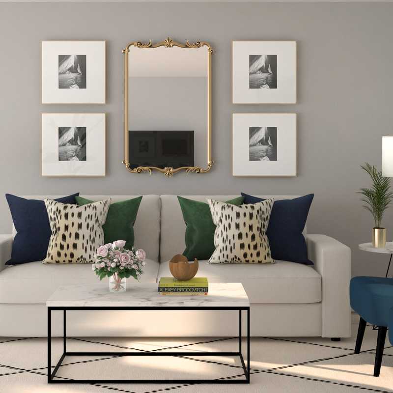 Modern, Glam Living Room Design by Havenly Interior Designer Kamila