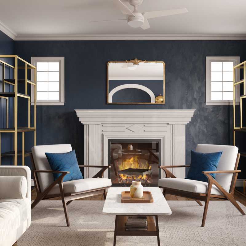 Contemporary, Midcentury Modern, Scandinavian Living Room Design by Havenly Interior Designer Han