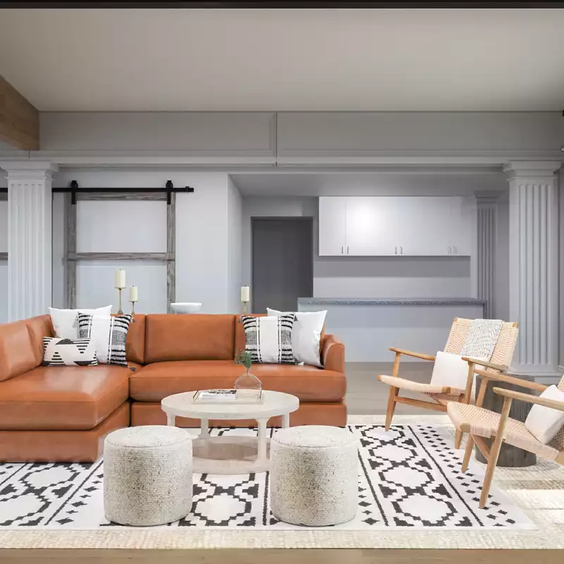 Bohemian, Rustic Living Room Design by Havenly Interior Designer Sophia