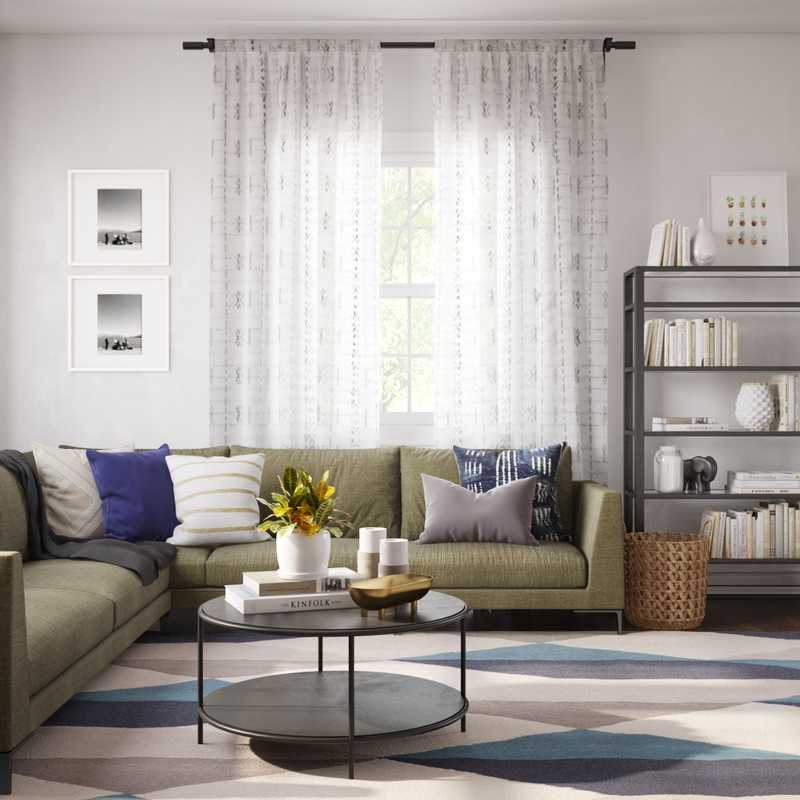 Modern, Rustic, Minimal Living Room Design by Havenly Interior Designer Hannah