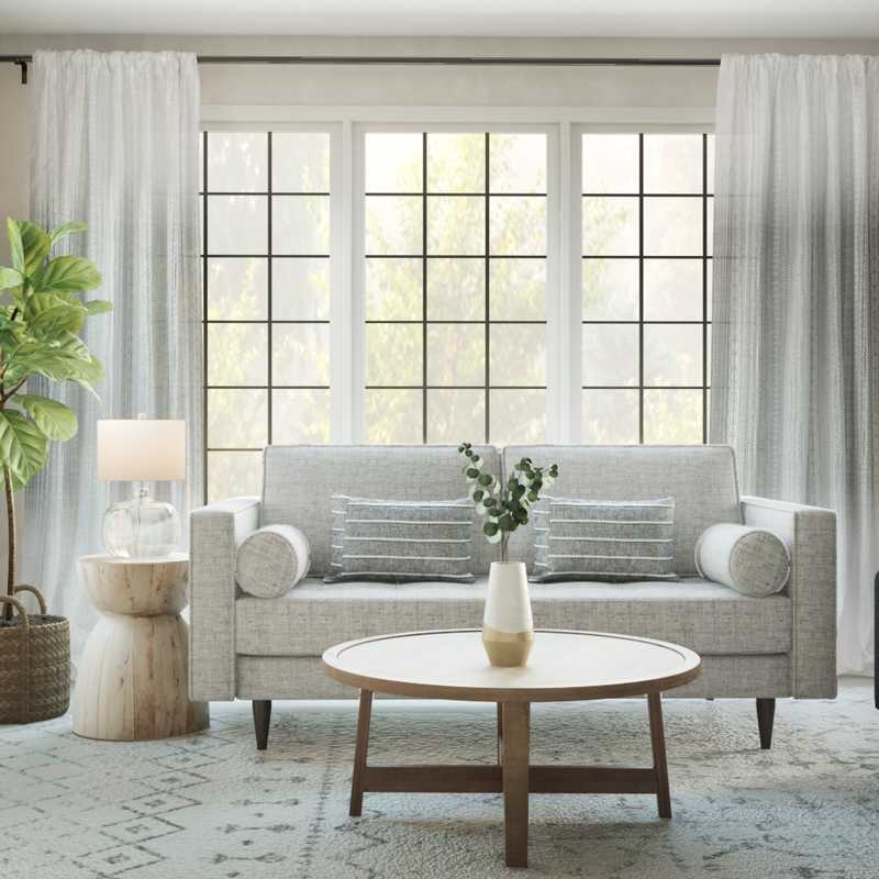 Contemporary, Farmhouse, Classic Contemporary Living Room Design by Havenly Interior Designer Sarah