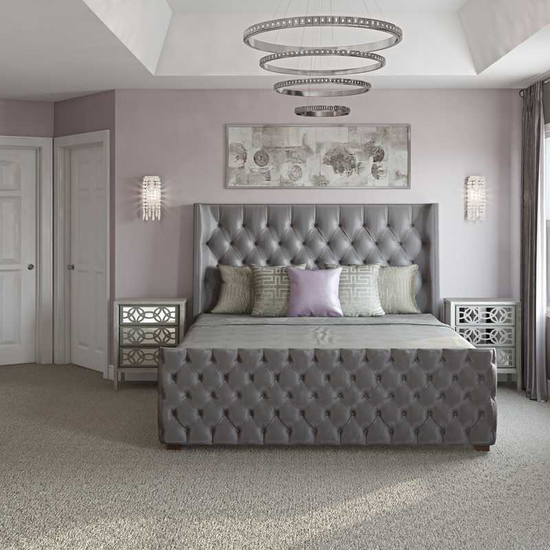 Glam, Transitional Bedroom Design by Havenly Interior Designer Sharon