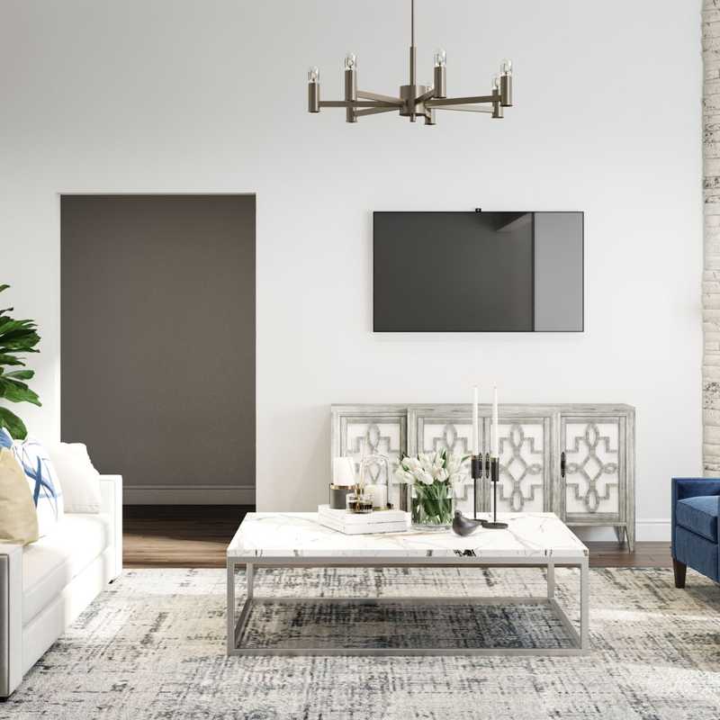 Contemporary Living Room Design by Havenly Interior Designer Tatiana