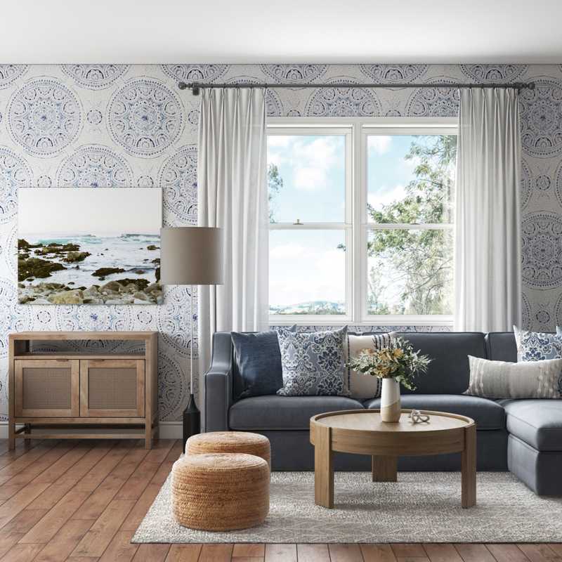 Classic, Coastal Living Room Design by Havenly Interior Designer Victoria