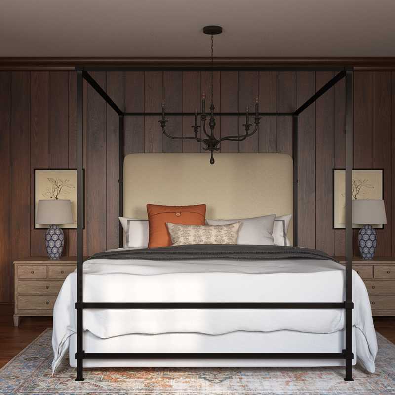 Modern, Farmhouse, Vintage Bedroom Design by Havenly Interior Designer Erin