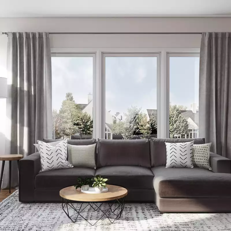 Midcentury Modern, Scandinavian Living Room Design by Havenly Interior Designer Allison