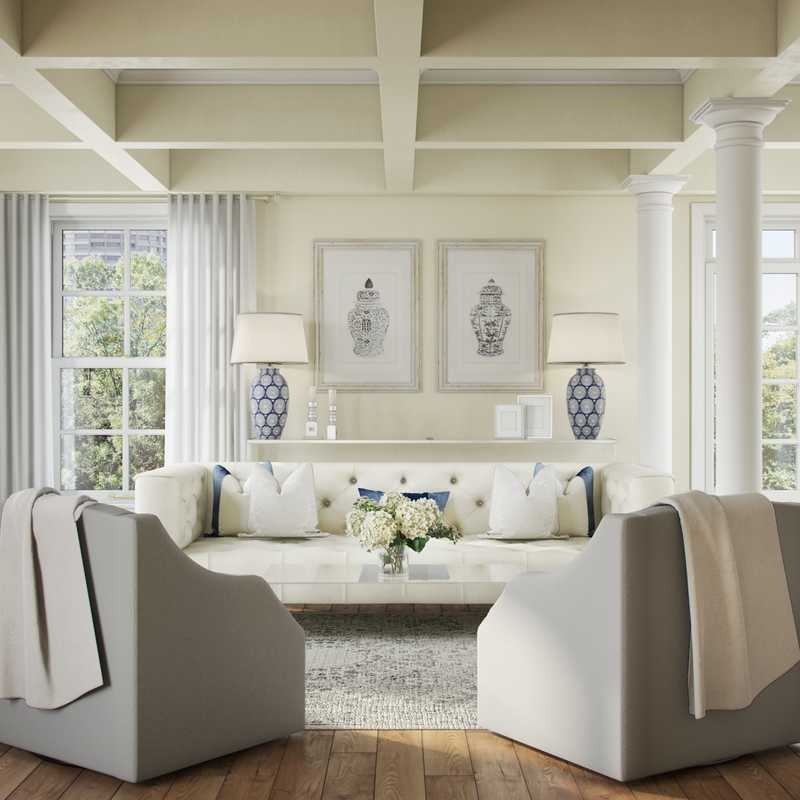 Classic, Traditional, Transitional, Classic Contemporary, Preppy Living Room Design by Havenly Interior Designer Tori