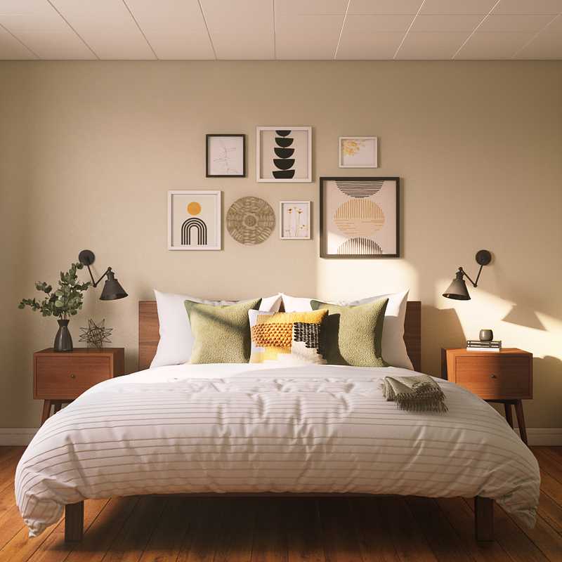 Bohemian, Midcentury Modern Bedroom Design by Havenly Interior Designer Brittani