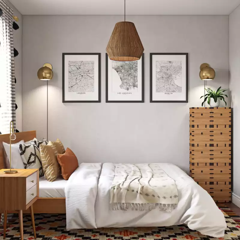 Eclectic, Bohemian, Global Bedroom Design by Havenly Interior Designer Julieta