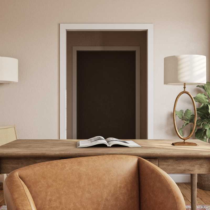 Farmhouse, Transitional Office Design by Havenly Interior Designer Yoseika
