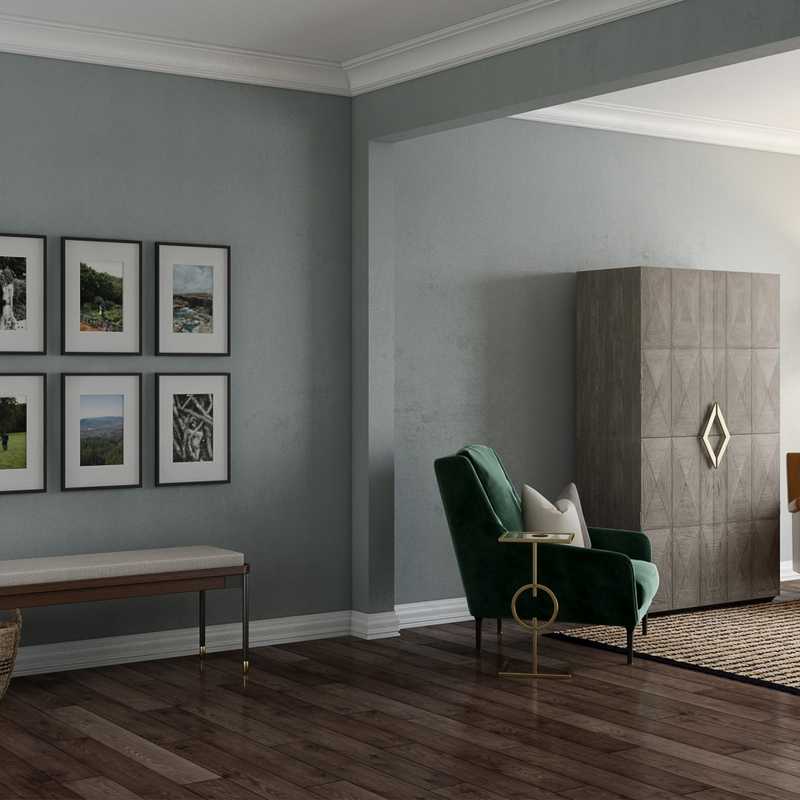 Contemporary, Midcentury Modern Living Room Design by Havenly Interior Designer Erin