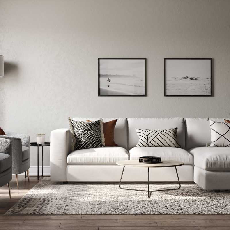 Contemporary, Midcentury Modern Living Room Design by Havenly Interior Designer Madeline