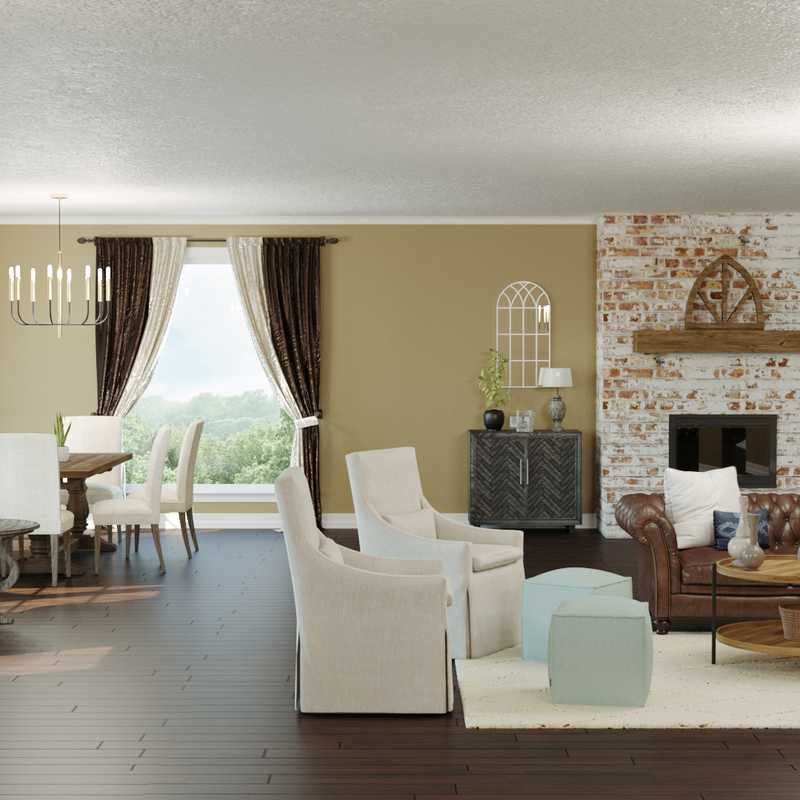 Rustic, Transitional Living Room Design by Havenly Interior Designer Brea