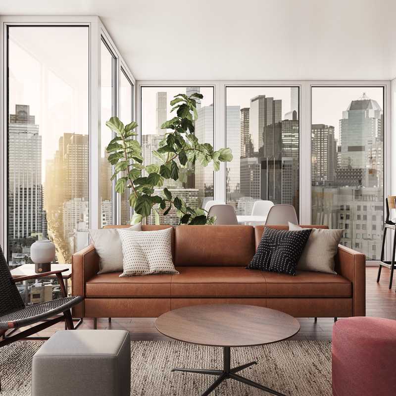 Midcentury Modern Living Room Design by Havenly Interior Designer Isabella