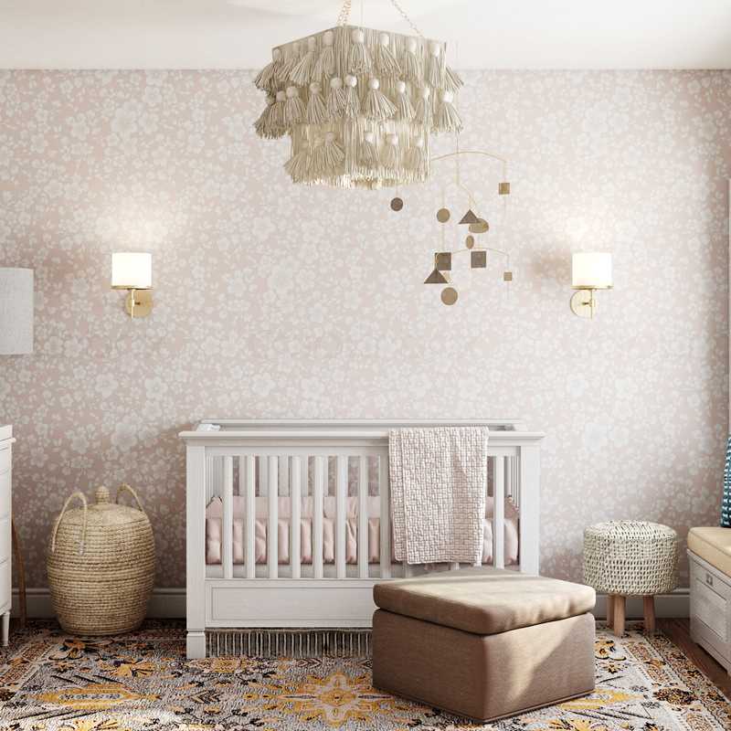 Eclectic, Bohemian, Scandinavian Nursery Design by Havenly Interior Designer Michelle