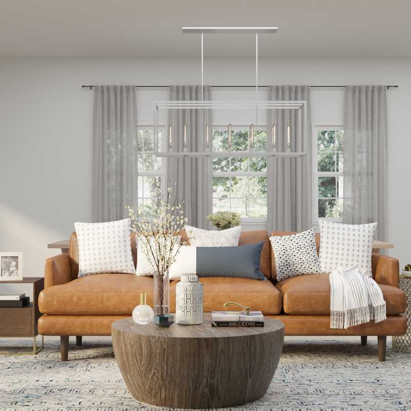 Contemporary, Coastal Living Room Design by Havenly Interior Designer Melisa