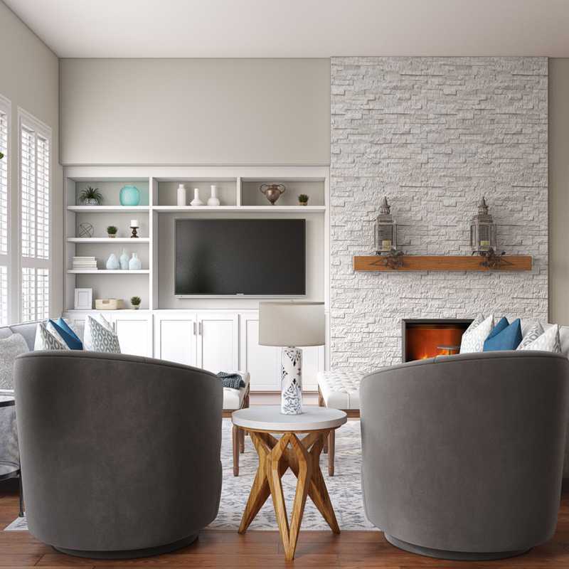 Traditional, Rustic Living Room Design by Havenly Interior Designer Madeline