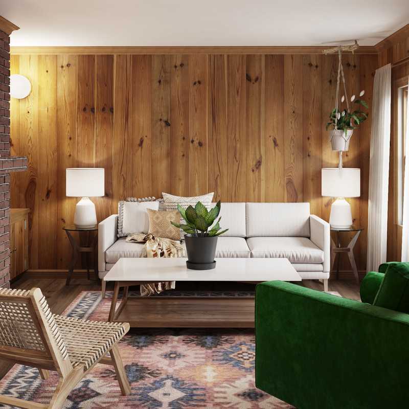Modern, Bohemian, Industrial Living Room Design by Havenly Interior Designer Nicolle