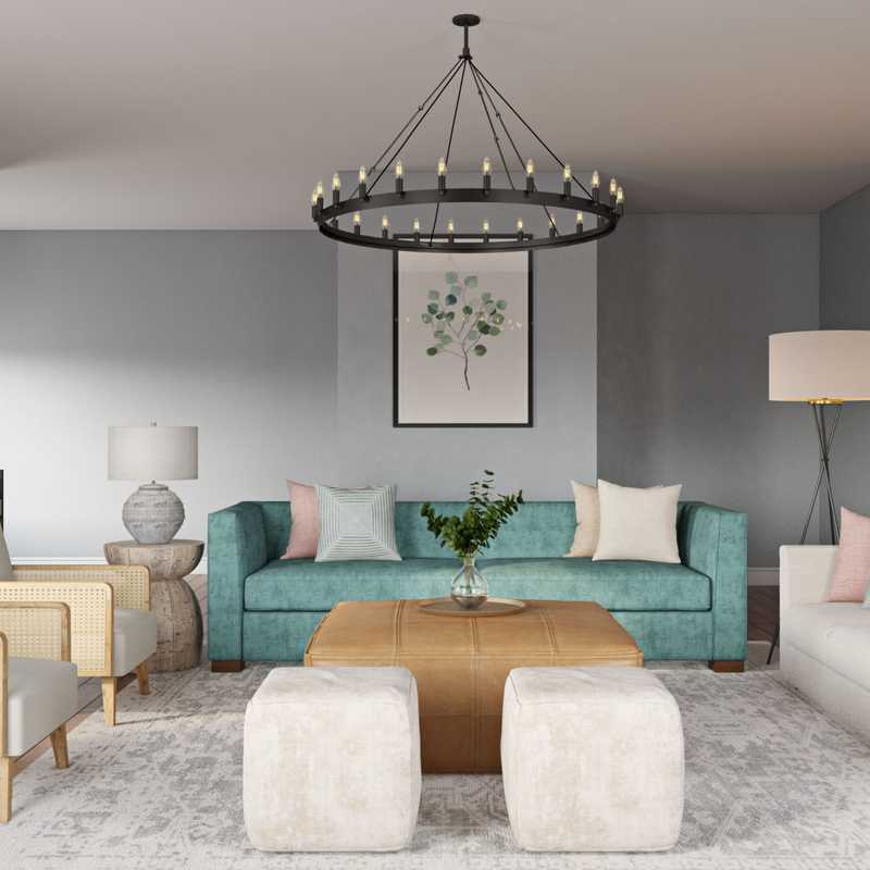 Contemporary, Modern, Farmhouse, Midcentury Modern, Classic Contemporary Living Room Design by Havenly Interior Designer Terezia
