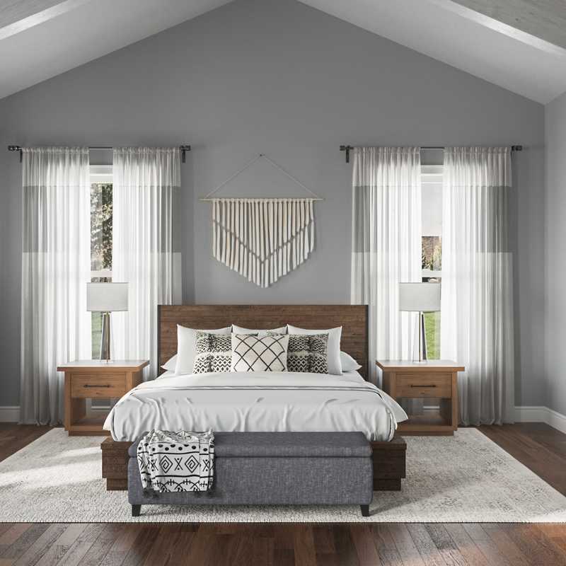Modern, Bohemian, Coastal Bedroom Design by Havenly Interior Designer Emma