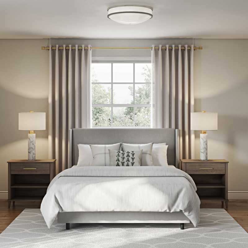 Contemporary, Industrial Bedroom Design by Havenly Interior Designer Merna