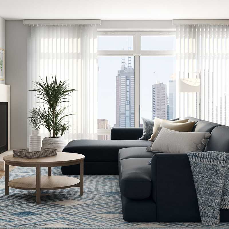 Modern, Minimal Living Room Design by Havenly Interior Designer Laura