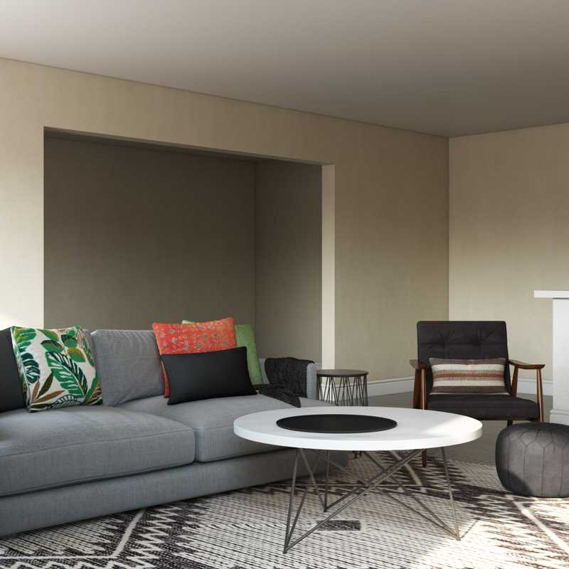 Contemporary, Glam, Global Living Room Design by Havenly Interior Designer Sabra
