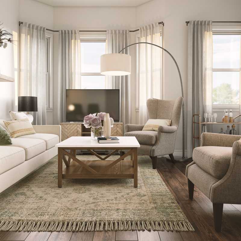 Bohemian, Scandinavian Living Room Design by Havenly Interior Designer Ingrid