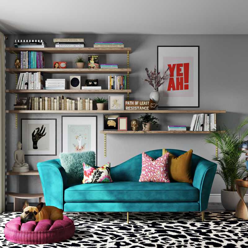 Eclectic Living Room Design by Havenly Interior Designer Marie