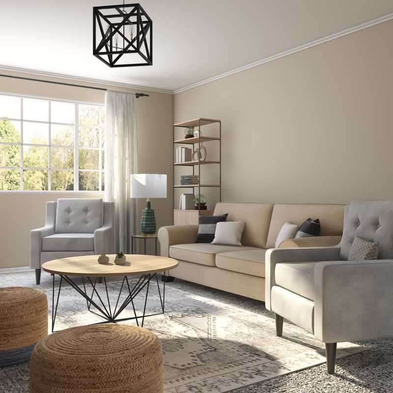Contemporary, Classic, Traditional, Farmhouse, Rustic Living Room Design by Havenly Interior Designer Nina