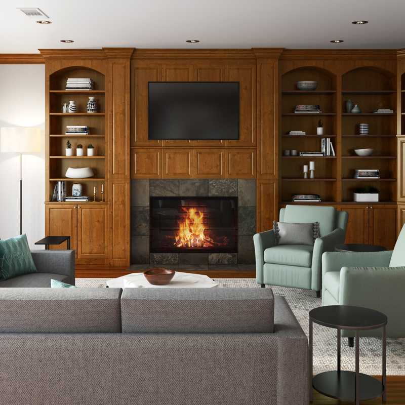 Modern, Midcentury Modern Living Room Design by Havenly Interior Designer Rebecca