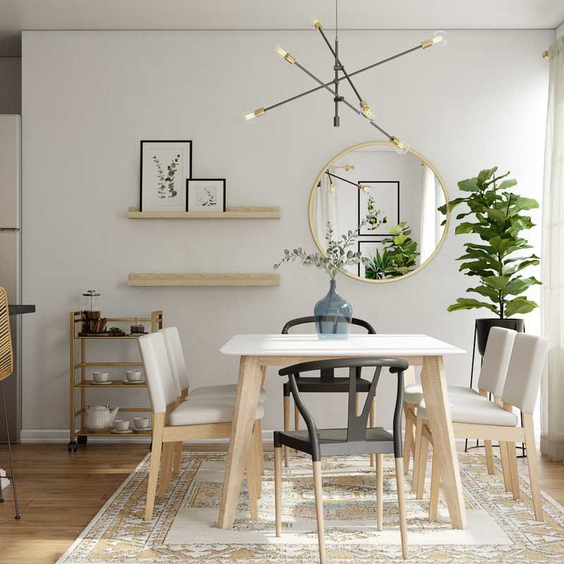 Bohemian, Midcentury Modern Living Room Design by Havenly Interior Designer Ghianella