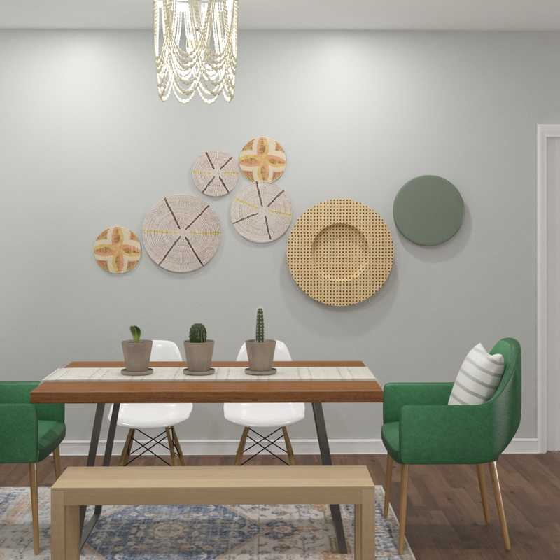 Modern, Bohemian, Coastal Dining Room Design by Havenly Interior Designer Amelia