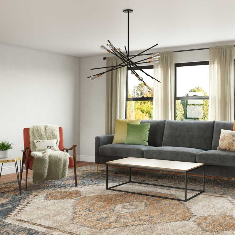 Modern, Classic, Bohemian, Coastal, Minimal, Scandinavian Living Room Design by Havenly Interior Designer Emma