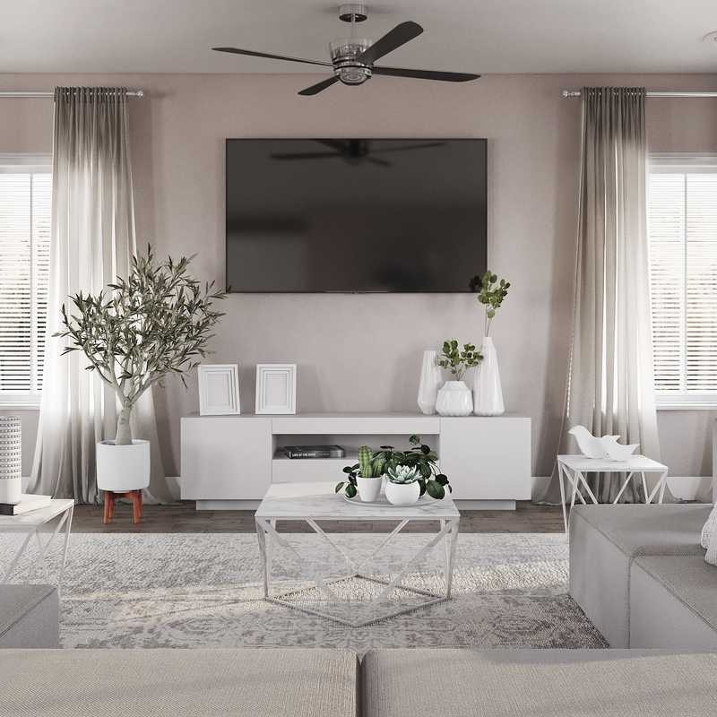 Contemporary, Modern, Glam Living Room Design by Havenly Interior Designer Denise