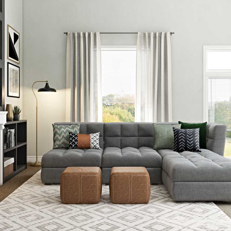 Midcentury Modern, Scandinavian Living Room Design by Havenly Interior Designer Jacquelyn