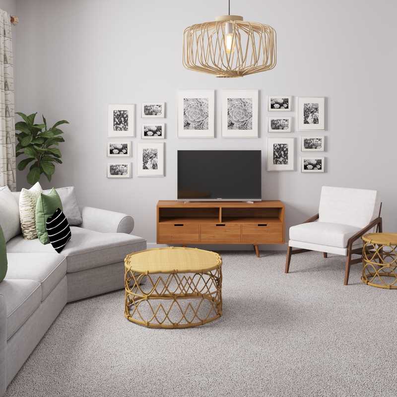 Modern, Bohemian Living Room Design by Havenly Interior Designer Marsha