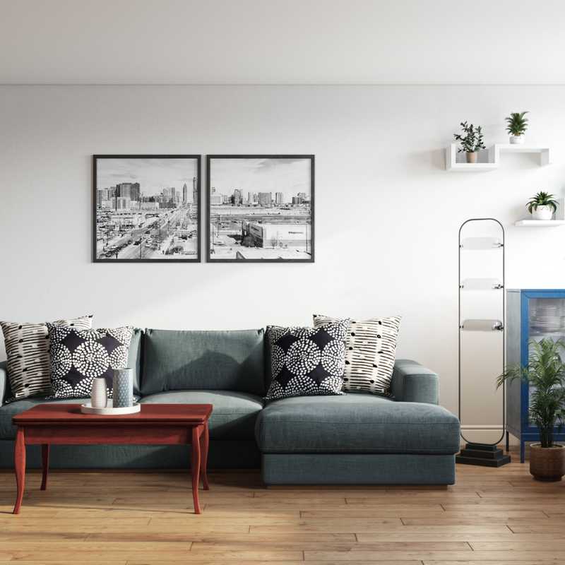 Modern, Eclectic Living Room Design by Havenly Interior Designer Shauna