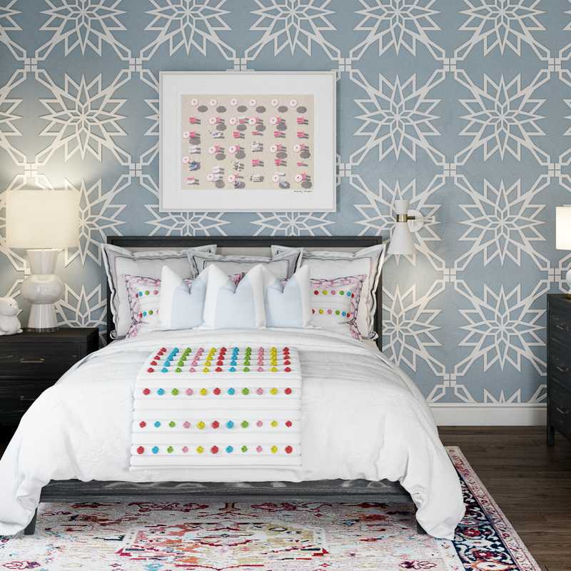 Classic, Preppy Bedroom Design by Havenly Interior Designer Tracie