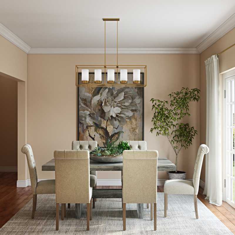 Eclectic, Farmhouse Dining Room Design by Havenly Interior Designer Ashley