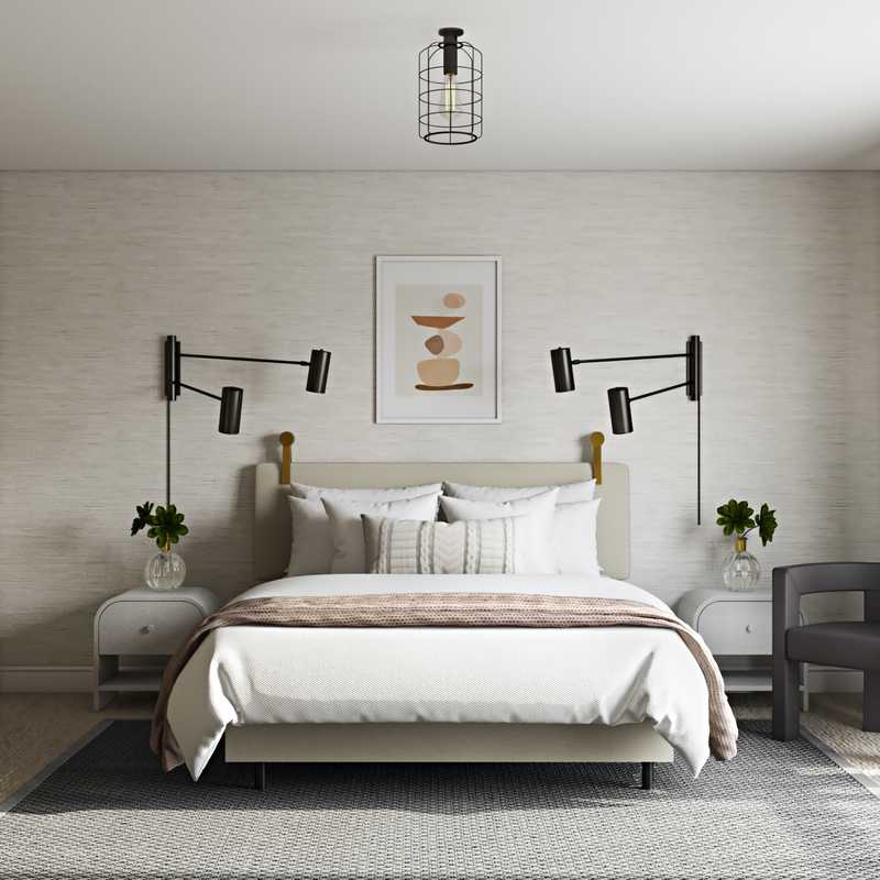 Modern, Industrial, Minimal Bedroom Design by Havenly Interior Designer Sophia