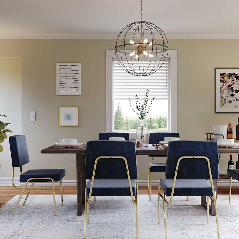 Contemporary Dining Room Design by Havenly Interior Designer Alexis