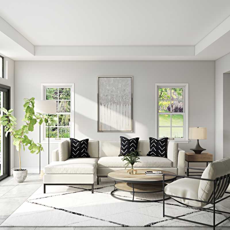Contemporary, Modern Living Room Design by Havenly Interior Designer Isaac