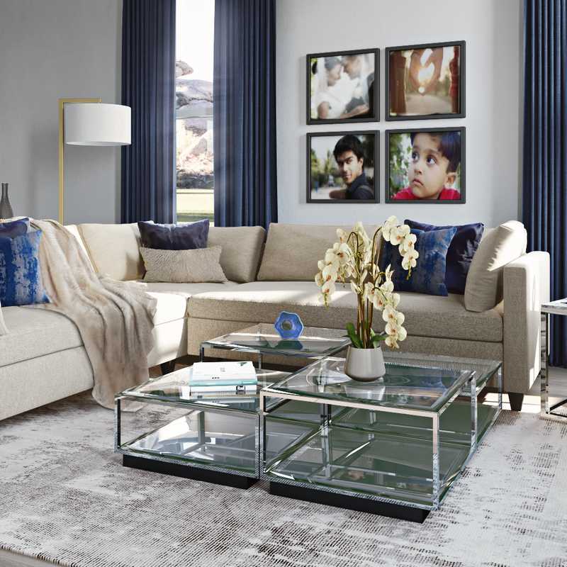 Modern, Glam Living Room Design by Havenly Interior Designer Sara